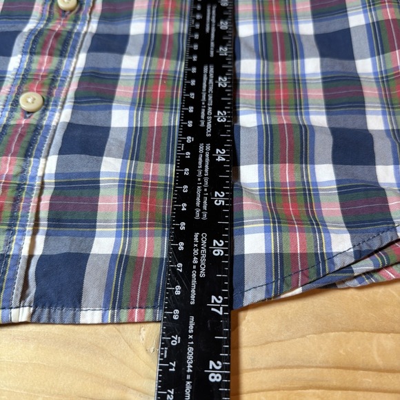Abercrombie and Fitch Mens Plaid Flannel Button Up Shirt Muscle Fit Medium Blue - Picture 4 of 7
